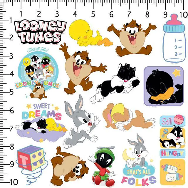 Alt view image 2 of 6 - Looney Tunes Cute & Cuddly Collection 100 Vinyl Stickers Waterproof Die-Cut