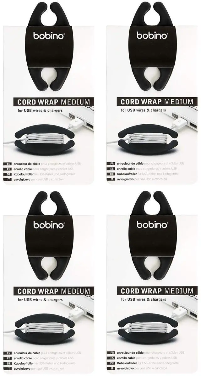 Main image of Cord Wrap Value Bundles - Medium - Black - Pack of 4 (4)