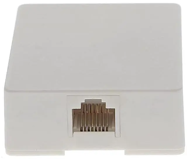 Alt view image 3 of 6 - (5-Pack) RJ12 (8P8C) Modular Single Port Surface Mount Jack Box White for Telehone/Phone Line with Mounting Screws