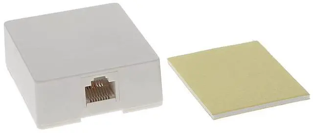 Alt view image 4 of 6 - (5-Pack) RJ12 (8P8C) Modular Single Port Surface Mount Jack Box White for Telehone/Phone Line with Mounting Screws