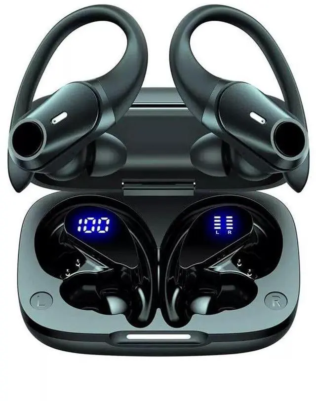 Main image of for Sony Xperia Pro-I Wireless Earbuds Headphones with Charging Case & Dual Power Display Over-Ear Waterproof Earphones with Earhook Headset with Mic for Sport Running Workout Black