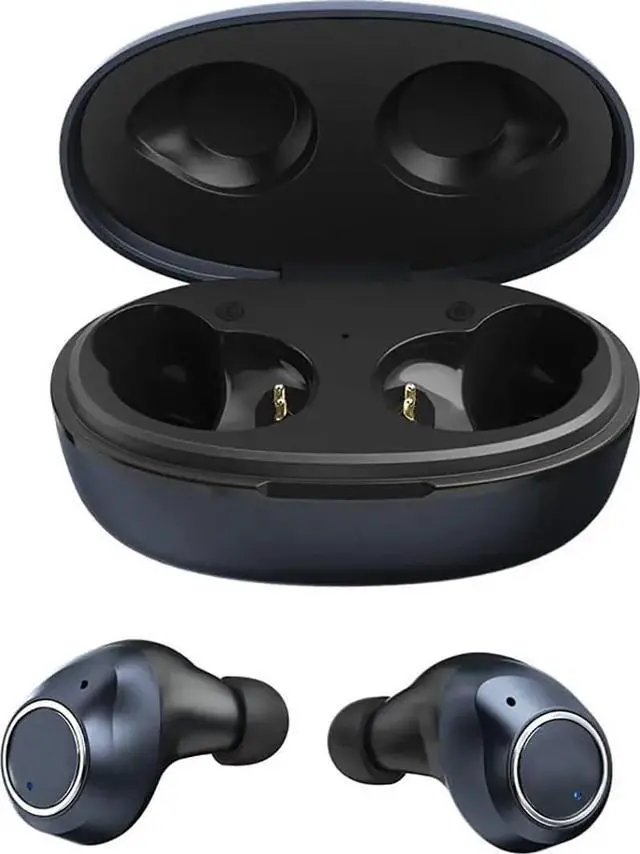 Main image of Wireless V5 Bluetooth Earbuds Compatible with Garmin Rino 755t with Charging case for in Ear Headphones. (V5.0 Black)