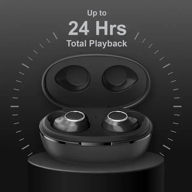 Alt view image 4 of 7 - Wireless V5 Bluetooth Earbuds Compatible with Garmin Rino 755t with Charging case for in Ear Headphones. (V5.0 Black)