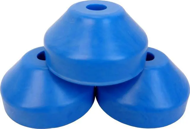 Main image of Blue Plastic 7" 45rpm Vinyl Record Dome Adapter, Quantity 3 (45 rpm)