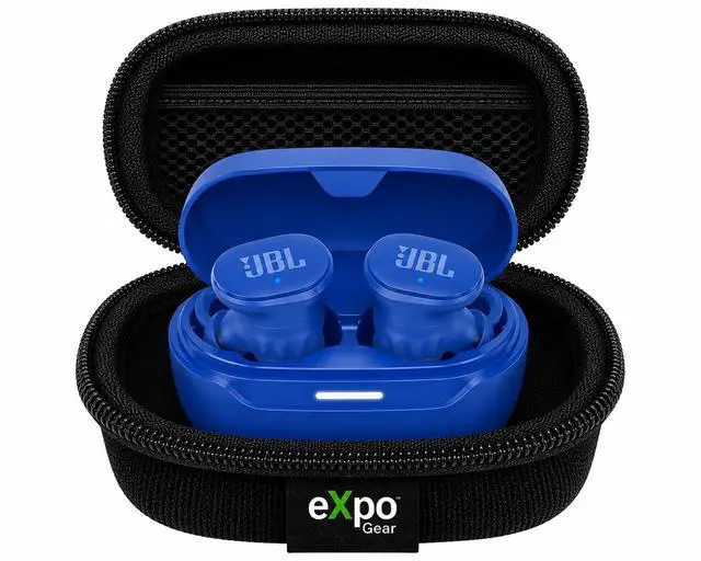 Alt view image 2 of 7 - Endurance Race 2 True Wireless Sports Earbuds (Blue) with Expo Gear Weather-Resistant Protective Hard-Shell Case