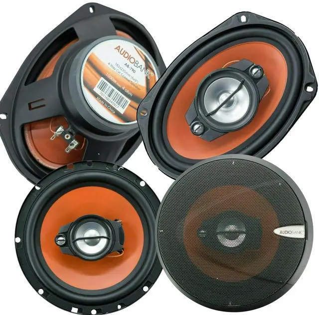 Main image of 6x9 1000W 4-Way + 6.5" 600W 4-Way Car Audio Stereo Coaxial Speakers