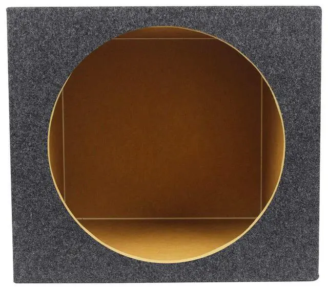 Alt view image 2 of 4 - RGS15 Single 15" Sealed Car Sub Enclosure, 2.03 Cu Ft, 3/4" MDF | Subwoofer Box Made in USA, Gold Spring Loaded Terminals, Fits Most 15" Subs, 14.5" Mounting Depth, Heavy Duty, Carpeted
