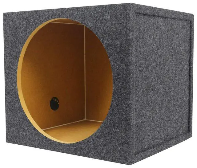 Alt view image 4 of 4 - RGS15 Single 15" Sealed Car Sub Enclosure, 2.03 Cu Ft, 3/4" MDF | Subwoofer Box Made in USA, Gold Spring Loaded Terminals, Fits Most 15" Subs, 14.5" Mounting Depth, Heavy Duty, Carpeted