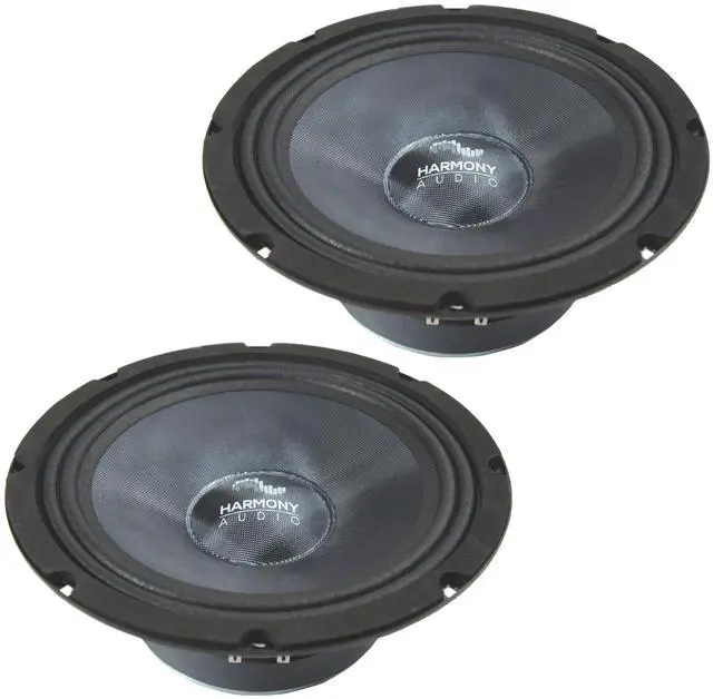 Main image of 8 Inch Midrange Midbass Car Speakers 4 Ohm Carbon Cone | Mid bass punch for door and kick panel builds, pairs with horns tweeters and crossovers, truck SUV and street pro upgrades
