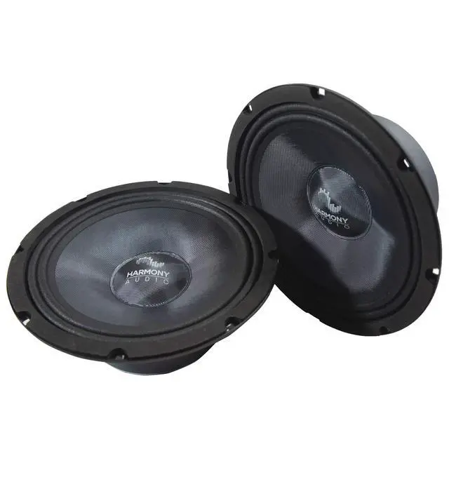 Alt view image 3 of 5 - 8 Inch Midrange Midbass Car Speakers 4 Ohm Carbon Cone | Mid bass punch for door and kick panel builds, pairs with horns tweeters and crossovers, truck SUV and street pro upgrades