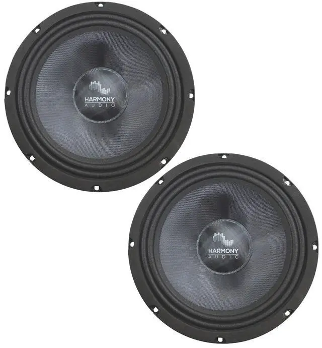 Alt view image 2 of 5 - 8 Inch Midrange Midbass Car Speakers 4 Ohm Carbon Cone | Mid bass punch for door and kick panel builds, pairs with horns tweeters and crossovers, truck SUV and street pro upgrades