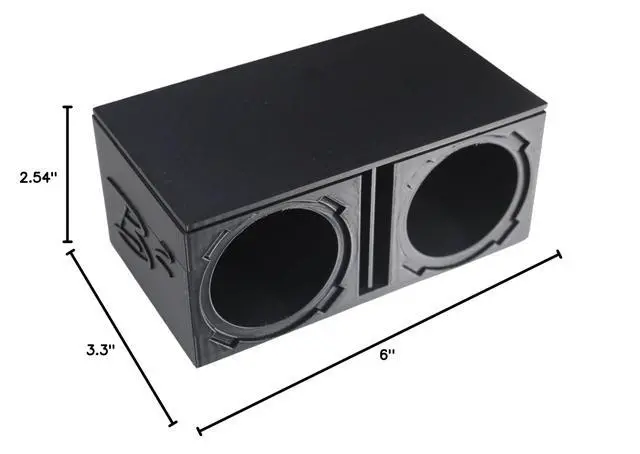 Alt view image 6 of 6 - Dual Ported 3D-Printed Subwoofer Enclosure Rampage RC2 (B2-DUALVRC2-BK)
