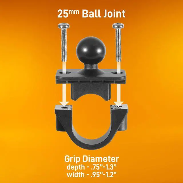 Alt view image 5 of 7 - Bizmount Fish Finder Handlebar Mount for Kayaks & Watersports