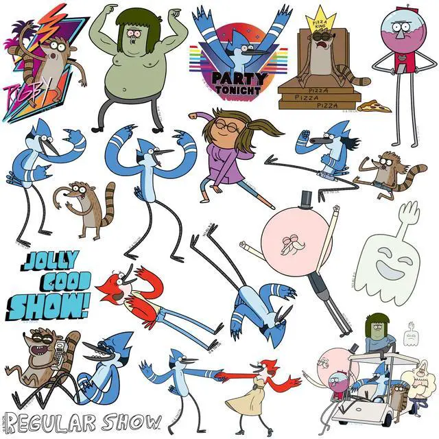 Alt view image 4 of 6 - Regular Show 200 Vinyl Stickers Waterproof Die-Cut Decals Laptop Scrapbook