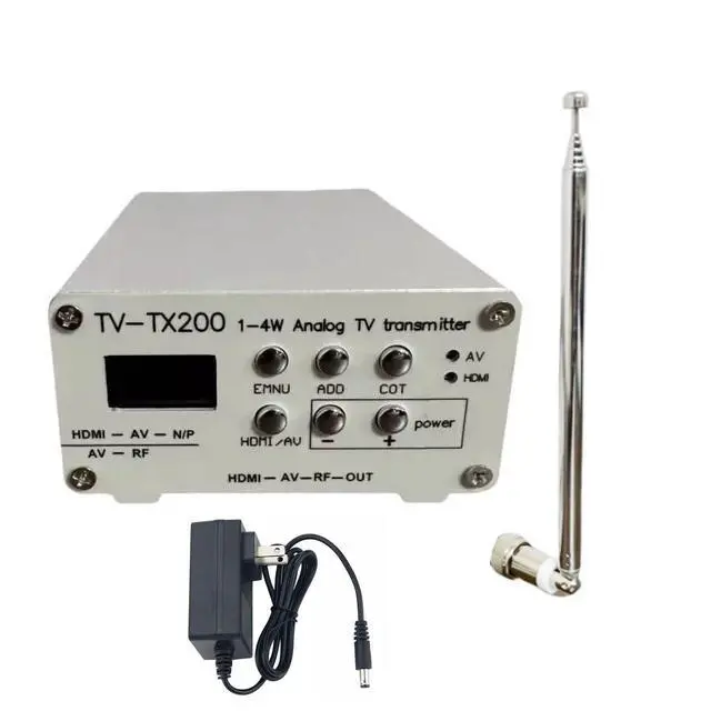 Main image of VHF UHF Analog TV Transmitter with Antenna, HDMI Modulator RF Converter RCA Coaxial Composite Adapter