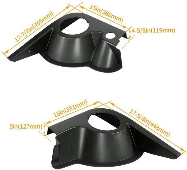 Alt view image 2 of 7 - Speaker Pods Compatible with 1994-2023 EZGO TXT Replacement for 627153 Golf Cart Black Texture Pair ABS Speaker Stands