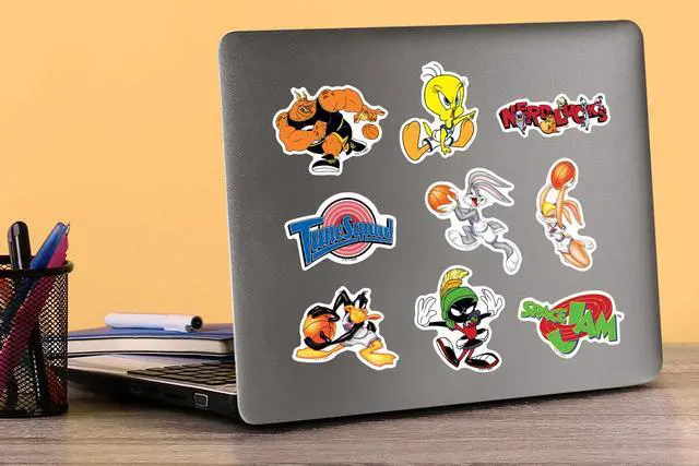 Alt view image 5 of 6 - Space Jam 200ct Vinyl L Deluxe Stickers Variety, Skateboard, Indoor/Outdoor