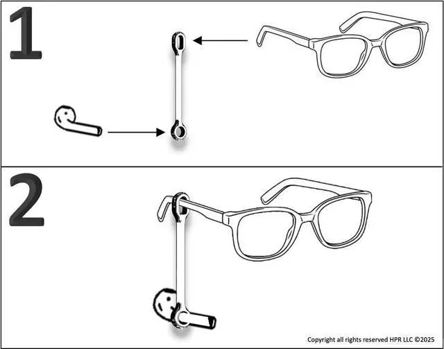 Alt view image 3 of 7 - Silicone Strap Accessory for Securing Wireless Earbuds, Black Manufactured in The USA Patents Pending (1 Pack)