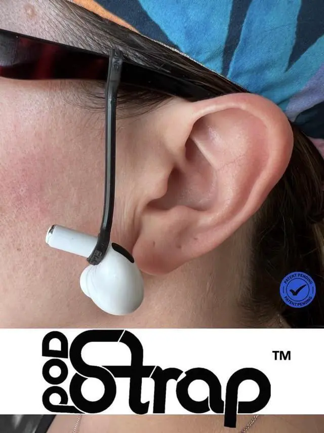 Alt view image 2 of 7 - Silicone Strap Accessory for Securing Wireless Earbuds, Black Manufactured in The USA Patents Pending (1 Pack)