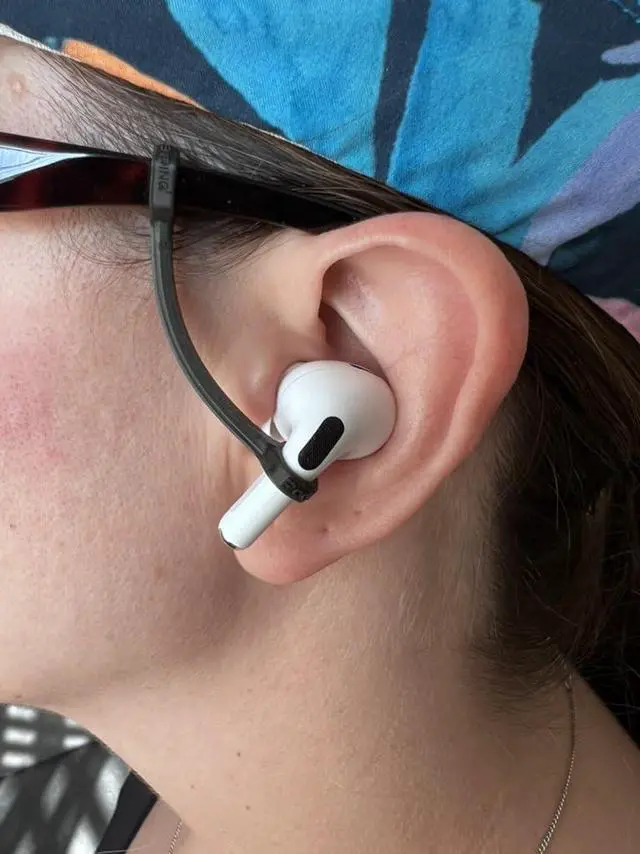 Main image of Silicone Strap Accessory for Securing Wireless Earbuds, Black Manufactured in The USA Patents Pending (1 Pack)