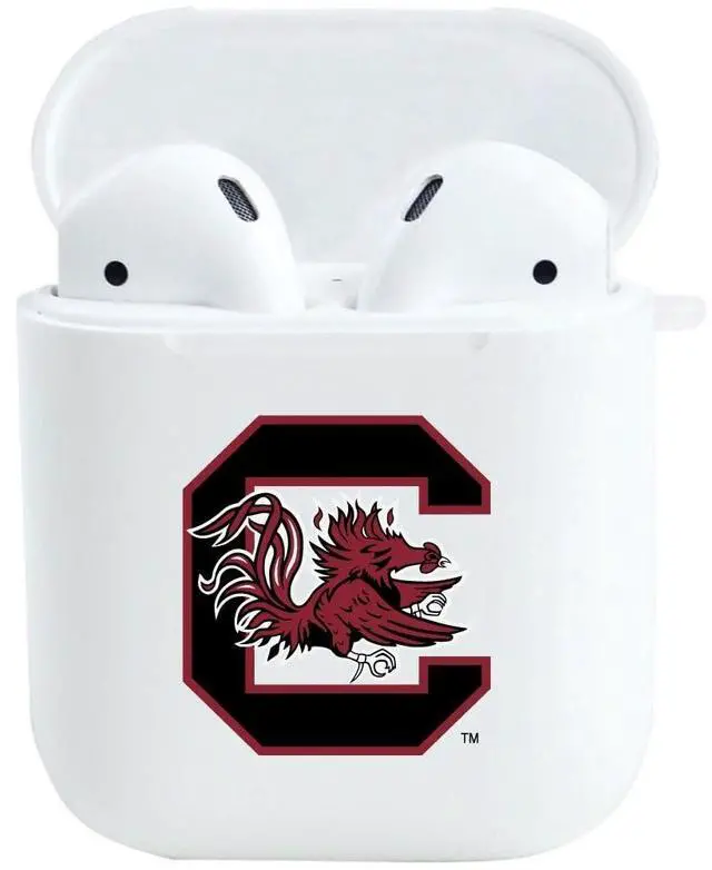 Alt view image 2 of 3 - Officially Licensed University of South Carolina Airpods Case, Compatible with Apple AirPods 3rd Gen (TPU), Wireless Charging, Earbuds Case, Classic, White