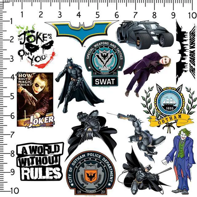 Alt view image 2 of 6 - Batman The Dark Knight 150 Vinyl Stickers Waterproof Die-Cut Decals Laptop