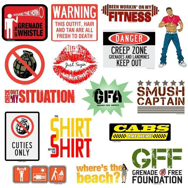 Alt view image 4 of 6 - Jersey Shore 100 Vinyl Stickers Waterproof Die-Cut Decals Laptop Scrapbook