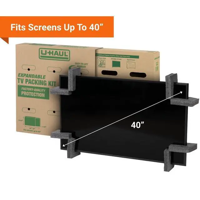 Alt view image 3 of 6 - Heavy-Duty Expandable TV Moving Box - Medium (Under 40")