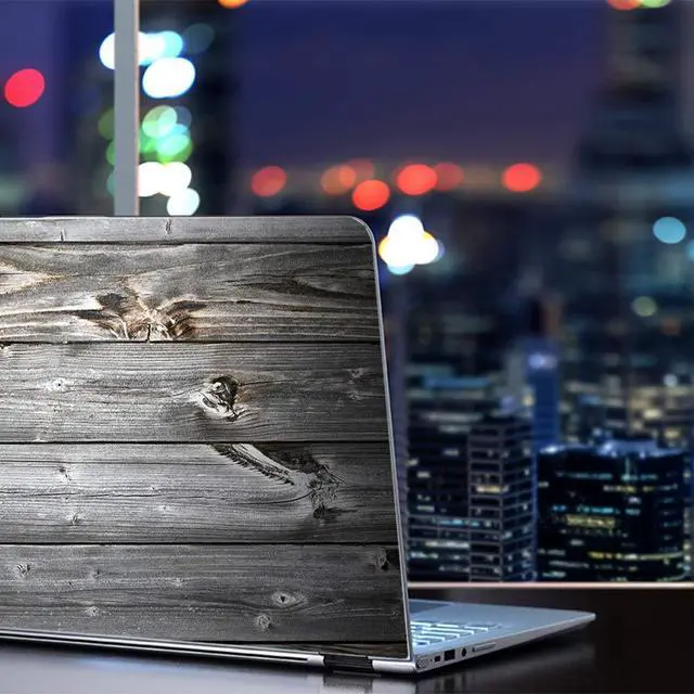 Alt view image 4 of 4 - Custom Fit Made to Order Laptop Notebook Skin Vinyl Sticker Cover Decal Fits 13.3" 14" 15.6" 16" HP Lenovo Apple Mac Dell Compaq Acer|Grey Light Wood Panels Floor