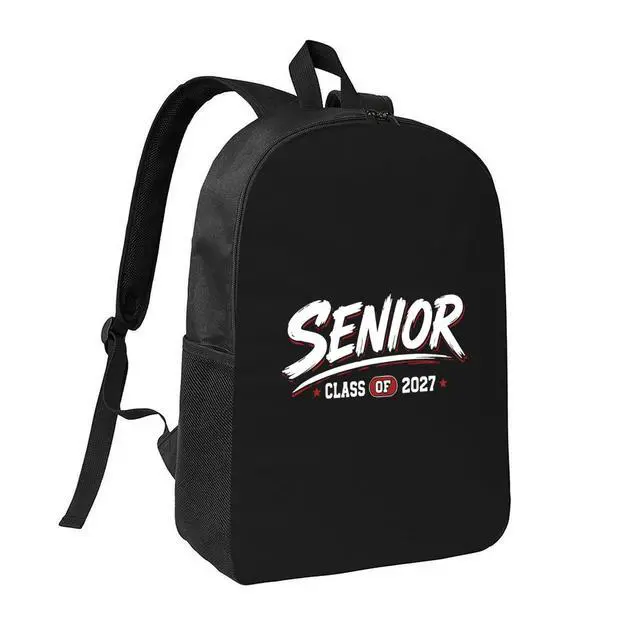 Alt view image 4 of 5 - senior 2027 backpacks Two-Way Zippers Breathable Shoulder StrapsBackpack with Side Pocket- Unisex