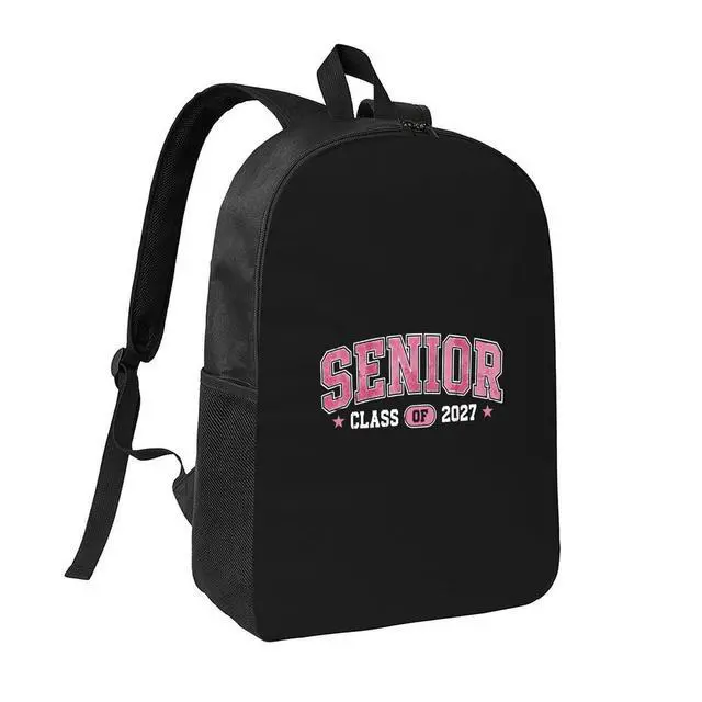 Alt view image 4 of 5 - senior 2027 backpack Two-Way Zippers Breathable Shoulder StrapsBackpack with Side Pocket- Unisex