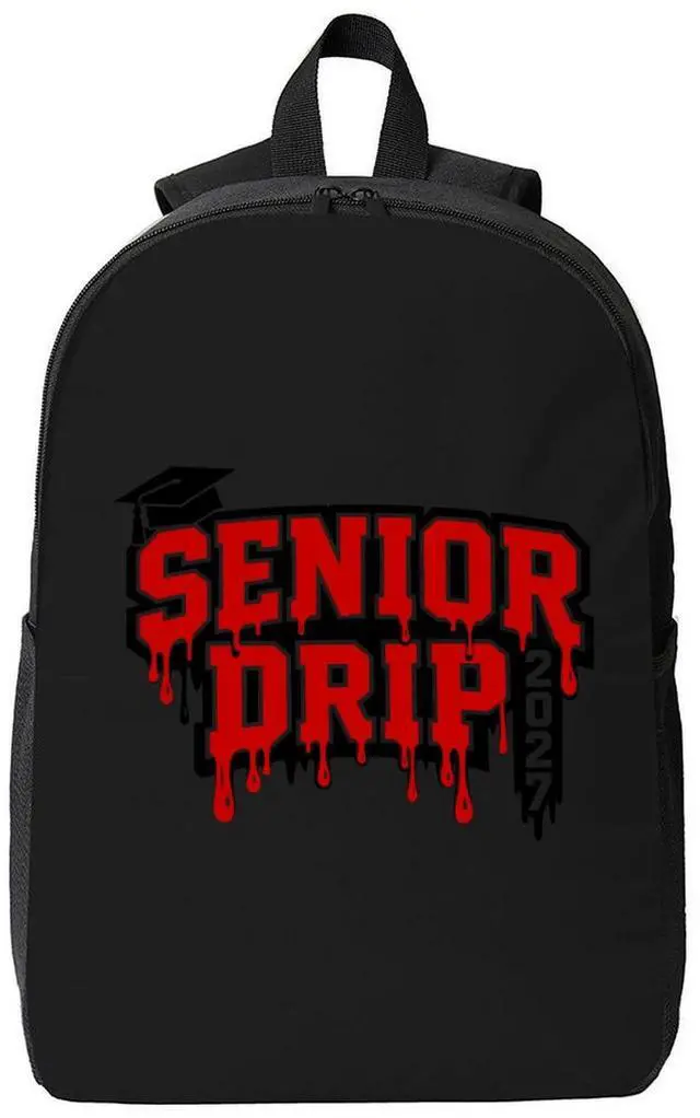Main image of Senior 2027 Class backpack Two-Way Zippers Breathable Shoulder StrapsBackpack with Side Pocket- Unisex