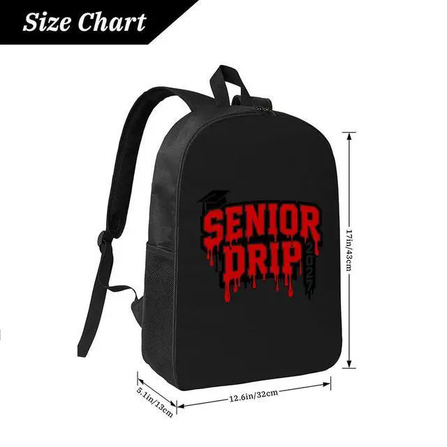 Alt view image 2 of 5 - Senior 2027 Class backpack Two-Way Zippers Breathable Shoulder StrapsBackpack with Side Pocket- Unisex