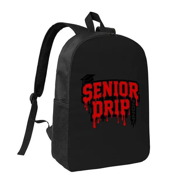 Alt view image 4 of 5 - Senior 2027 Class backpack Two-Way Zippers Breathable Shoulder StrapsBackpack with Side Pocket- Unisex