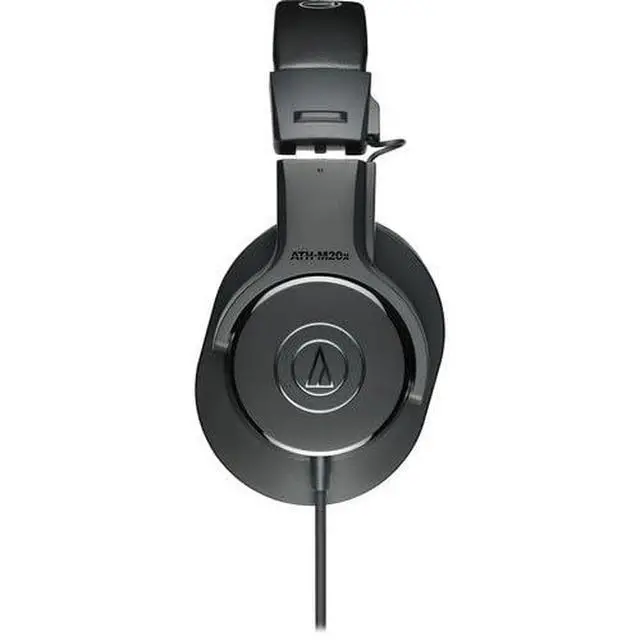 Alt view image 3 of 7 - ATH-M20x Professional Studio Monitor Headphones, Black (AUD ATHM20X) + Microfiber Cleaning Cloth + Headphone Stand + Headphone CASE + Goby Labs Headphone Cleaner 4 fl oz