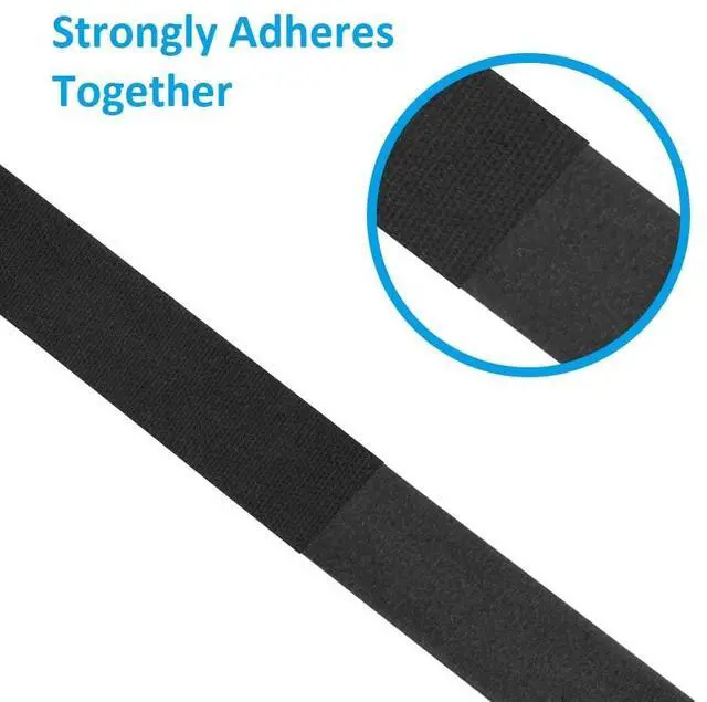 Alt view image 4 of 4 - 12 Inch (100-pack) Hook and Loop Self Gripping Fastening Cable Ties 1/2" Width - Multipurpose Microfiber Cloth Cable Organizer Self Adesive Pre-Cut Straps