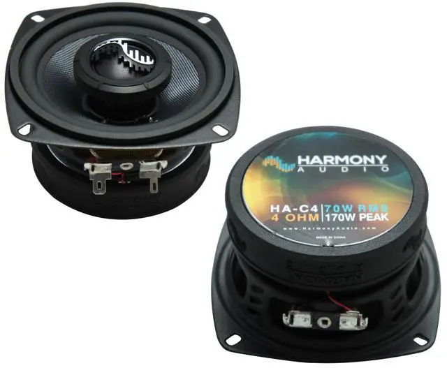 Alt view image 2 of 6 - 4" Coaxial Car Speakers - 4 Inch Carbon 170W Pair | crisp full range sound for dash or door openings, easy drop in replacement upgrade for factory drivers, great truck fit