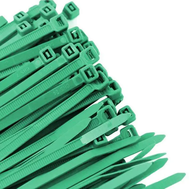 Main image of Pro Tie Standard Duty, Self-Locking Nylon Cable Wire Ties for Indoor and Outdoor Use | 11.8-Inch, 50 lbs. Tensile Strength, Green Nylon, 100-Pack (PN: GR11SD100)