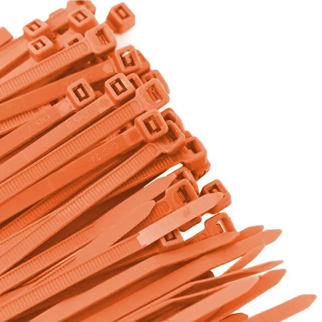 Main image of Pro Tie Standard Duty, Self-Locking Nylon Cable Wire Ties for Indoor and Outdoor Use | 11.8-Inch, 50 lbs. Tensile Strength, Orange Nylon, 100-Pack (PN: OR11SD100)
