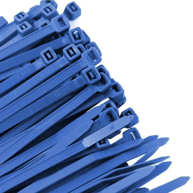 Main image of Pro Tie Standard Duty, Self-Locking Nylon Cable Wire Ties for Indoor and Outdoor Use |11.8-Inch, 50 lbs. Tensile Strength, Blue Nylon, 100-Pack (PN: BL11SD100)