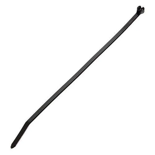 Alt view image 2 of 2 - Cable Tie, 14-1/2 in L, 4 in Max Bundle Dia., Black, Nylon 6/6, 18 lb Strength, 100 PK - 1 Each