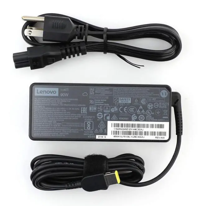 Main image of New Laptop Charger 90W watt Slim Square tip AC Power Adapter(Power Supply) with Power Cord Compatible/Replacement for ThinkPad Yoga