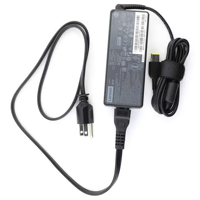 Alt view image 7 of 7 - New Laptop Charger 90W watt Slim Square tip AC Power Adapter(Power Supply) with Power Cord Compatible/Replacement for ThinkPad Yoga