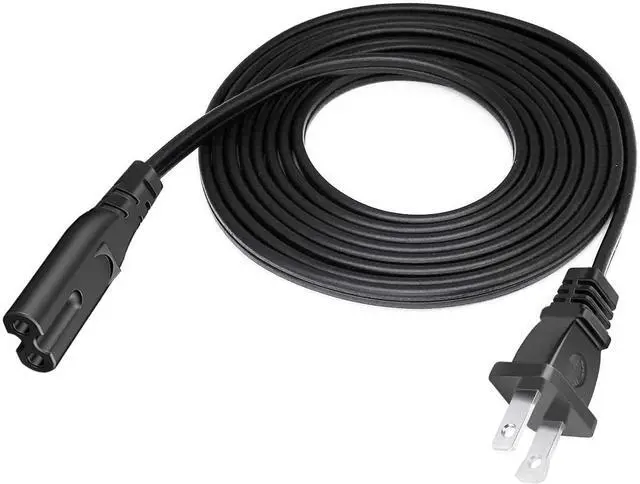 Main image of 2 Pack 4 Ft 2-Prong Printer Power Cord Cable for HP OfficeJet Pro 8025e All-in-One Printer 1K7K3A#B1H