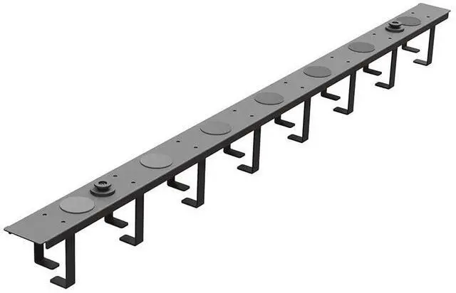 Main image of Vertical D-Ring Cable Manager, Steel, 3.14 x 1.93 x 34 inch (LxWxH)