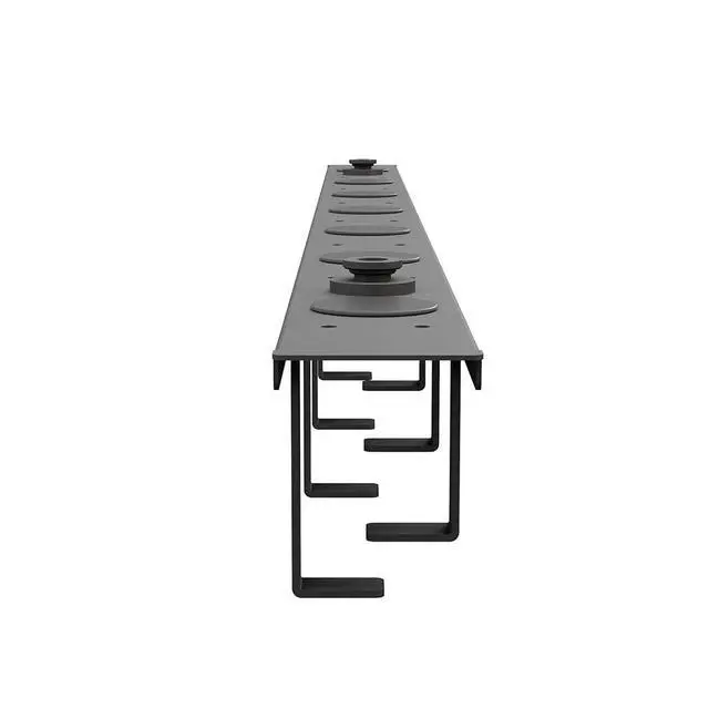 Alt view image 4 of 4 - Vertical D-Ring Cable Manager, Steel, 3.14 x 1.93 x 34 inch (LxWxH)