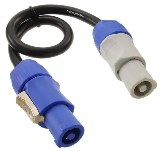 Alt view image 2 of 5 - CablesOnline, 1ft. 16AWG Stage Lighting Fixture PowerCon-Compatible Power-Through Jumper Cable, PC-KA601