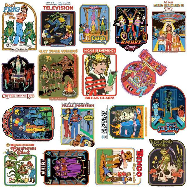 Alt view image 4 of 6 - Steven Rhodes Dark Humor 200 Vinyl Stickers Waterproof Die-Cut Decals Car
