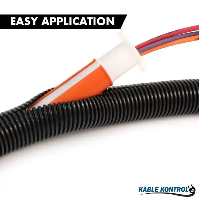 Alt view image 3 of 7 - Wire Loom Installation Tool For 2" Inch Wire Looms Conduit Woven Wrap Cable Sleeving Insertion - Orange - 1 Pc/Pack