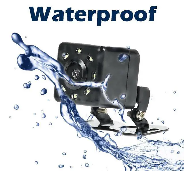 Alt view image 2 of 6 - Backup Camera HD Rear View License Plate Night Vision Waterproof Compatible with Clarion Dual Boss Jensen Stinger Podofo Soundstream Eonon Cartreque Sanptent Car Radio
